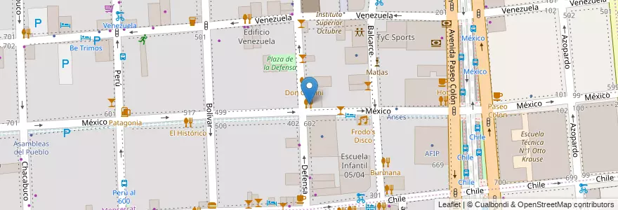 Mapa de ubicacion de Brasserie Pétanque, Montserrat en 阿根廷, Ciudad Autónoma De Buenos Aires, Comuna 1, 布宜诺斯艾利斯.