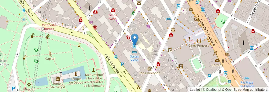 Mapa de ubicacion de Bravo Bike en إسبانيا, منطقة مدريد, منطقة مدريد, Área Metropolitana De Madrid Y Corredor Del Henares, مدريد.