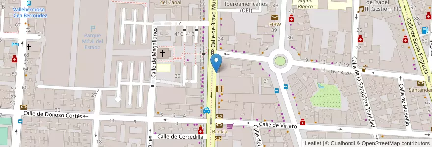 Mapa de ubicacion de BRAVO MURILLO, CALLE, DE,30 en اسپانیا, بخش خودمختار مادرید, بخش خودمختار مادرید, Área Metropolitana De Madrid Y Corredor Del Henares, مادرید.