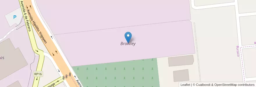Mapa de ubicacion de Brawley en Argentinien, Provinz Buenos Aires, Partido De Almirante Brown, Burzaco.