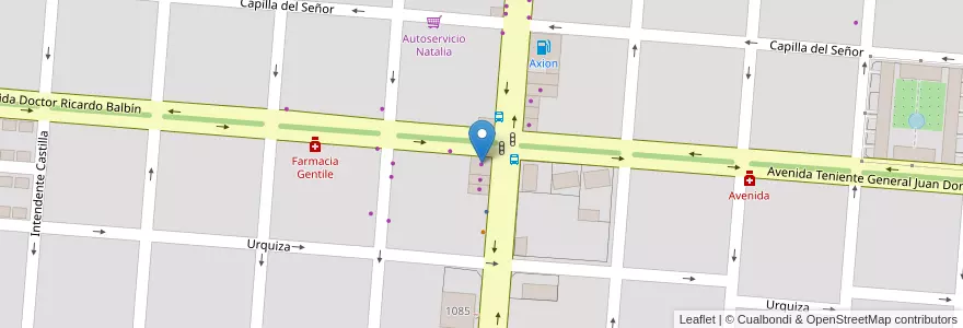 Mapa de ubicacion de Brazo Largo en Arjantin, Buenos Aires, Partido De Campana.