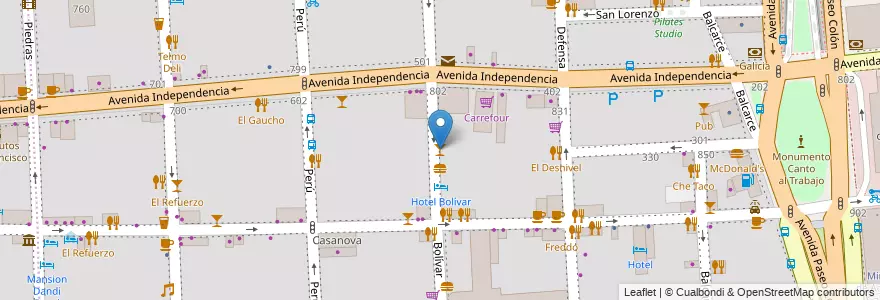 Mapa de ubicacion de Breoghan, San Telmo en Argentinië, Ciudad Autónoma De Buenos Aires, Comuna 1, Buenos Aires.