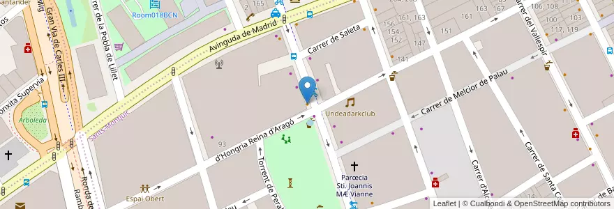 Mapa de ubicacion de Brétema en 西班牙, Catalunya, Barcelona, Barcelonès, Barcelona.