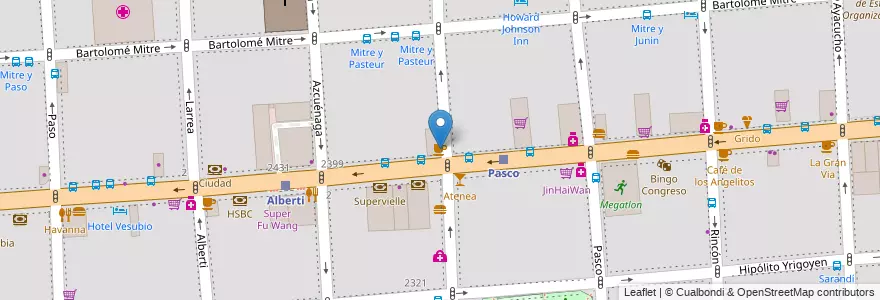 Mapa de ubicacion de Bricco, Balvanera en Argentine, Ciudad Autónoma De Buenos Aires, Comuna 3, Buenos Aires.