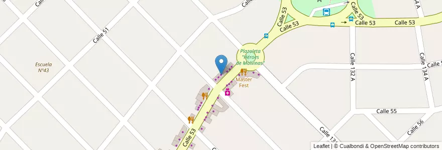 Mapa de ubicacion de Bricolage en Arjantin, Buenos Aires, Partido De Berazategui, Hudson.