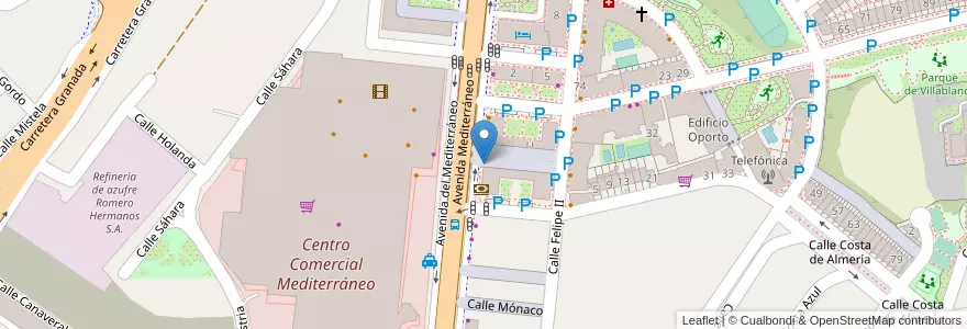 Mapa de ubicacion de Brillauto en スペイン, アンダルシア州, アルメリア, アルメリア.