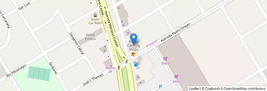 Mapa de ubicacion de Brisas Canning Shops en Arjantin, Buenos Aires, Partido De Esteban Echeverría, El Jagüel.