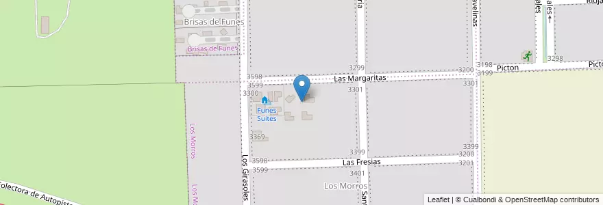 Mapa de ubicacion de Brisas de Funes 3 en Argentine, Santa Fe, Departamento Rosario, Municipio De Funes, Funes.