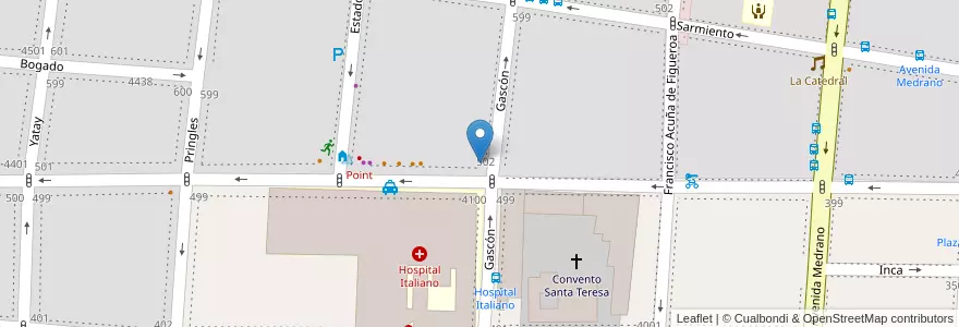 Mapa de ubicacion de Brocca, Almagro en Arjantin, Ciudad Autónoma De Buenos Aires, Comuna 5, Buenos Aires.
