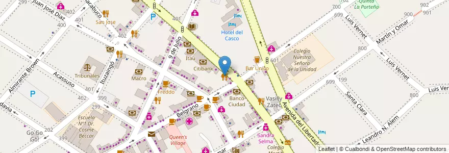 Mapa de ubicacion de Brods en 아르헨티나, 부에노스아이레스주, Partido De San Isidro, San Isidro.