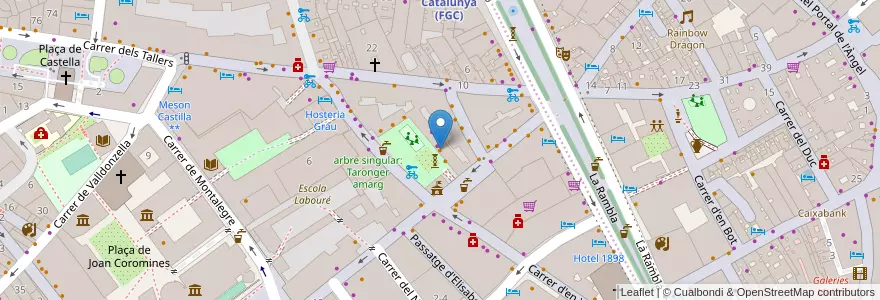 Mapa de ubicacion de Bros bar en Espanha, Catalunha, Barcelona, Barcelonès, Barcelona.