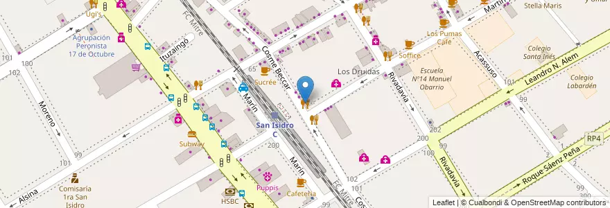 Mapa de ubicacion de Bros en Argentinië, Buenos Aires, Partido De San Isidro, San Isidro.