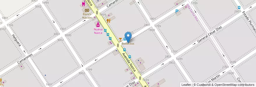 Mapa de ubicacion de Brotecitos, Villa Santa Rita en Argentina, Ciudad Autónoma De Buenos Aires, Buenos Aires, Comuna 11.