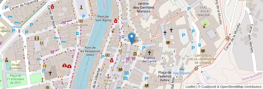 Mapa de ubicacion de Brots de vi en Spagna, Catalunya, Girona, Gironès, Girona.