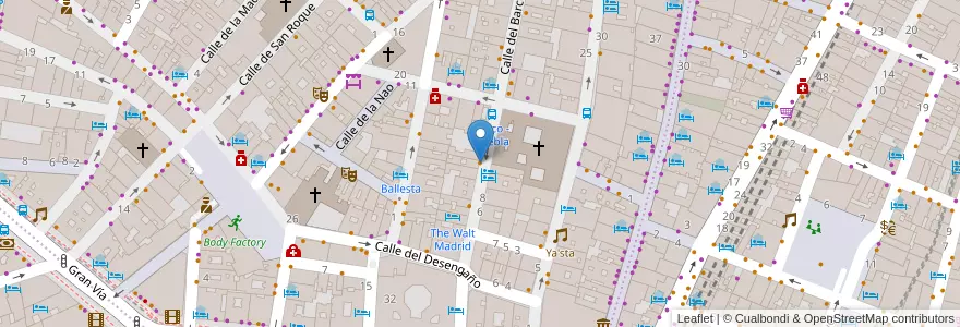 Mapa de ubicacion de Brunch Club Cafe en 西班牙, Comunidad De Madrid, Comunidad De Madrid, Área Metropolitana De Madrid Y Corredor Del Henares, Madrid.