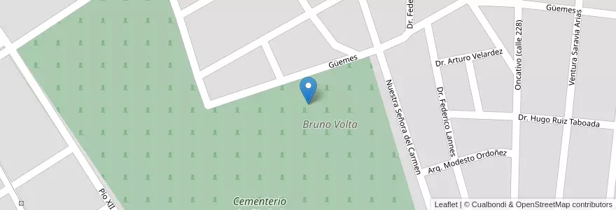 Mapa de ubicacion de Bruno Volta en Argentina, Santiago Del Estero, Departamento Capital, Santiago Del Estero.