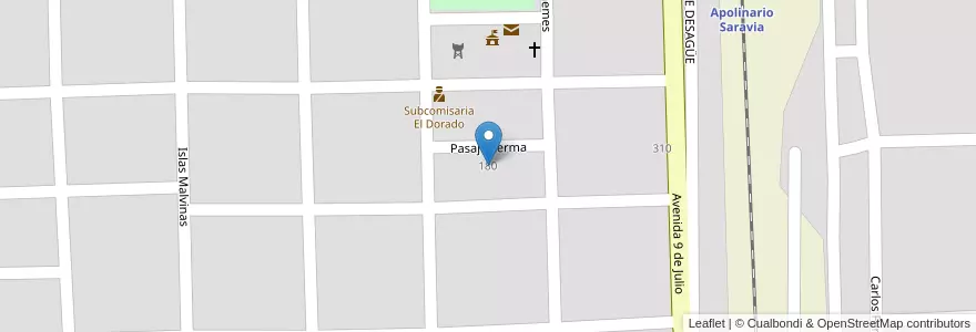 Mapa de ubicacion de B.S.P.A.  7087 Ex  21 SEDE en 阿根廷, Salta, Anta, Municipio De Apolinario Saravia, Apolinario Saravia.