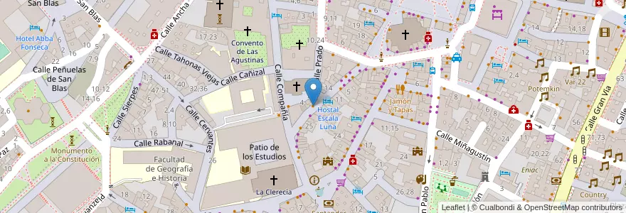 Mapa de ubicacion de Bubble drink en スペイン, カスティーリャ・イ・レオン州, サラマンカ, Campo De Salamanca, サラマンカ.