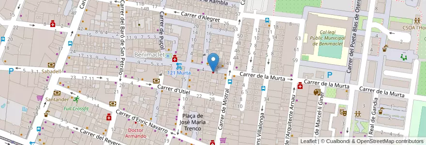 Mapa de ubicacion de Bucal Center en İspanya, Comunitat Valenciana, València / Valencia, Comarca De València, València.