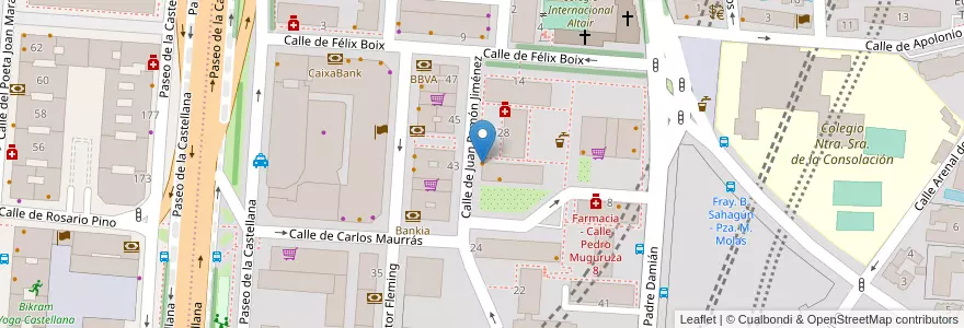 Mapa de ubicacion de Bucca Madrid en İspanya, Comunidad De Madrid, Comunidad De Madrid, Área Metropolitana De Madrid Y Corredor Del Henares, Madrid.