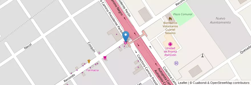 Mapa de ubicacion de Budge en Arjantin, Buenos Aires, Partido De Lomas De Zamora.