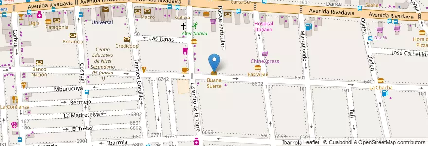 Mapa de ubicacion de Buena Suerte, Liniers en 阿根廷, Ciudad Autónoma De Buenos Aires, Comuna 9, 布宜诺斯艾利斯.