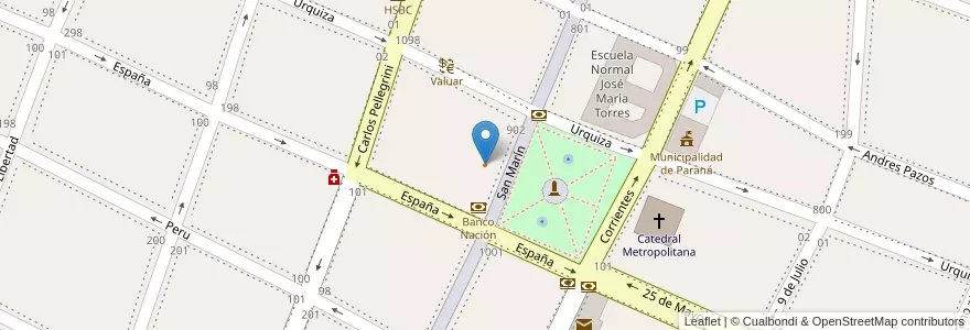 Mapa de ubicacion de Buena Vista Social Club en آرژانتین, استان انتره ریوس, Departamento Paraná, Distrito Sauce, Paraná, Paraná.