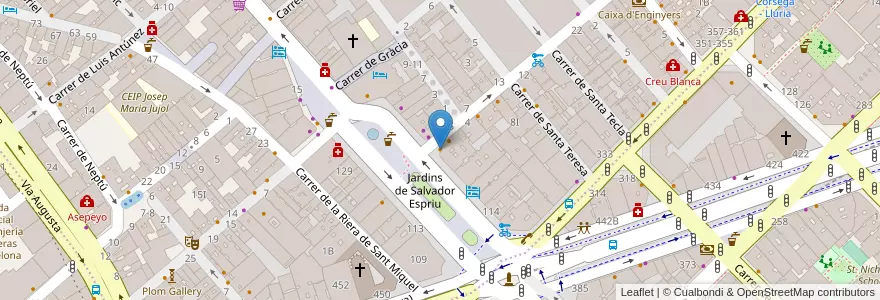 Mapa de ubicacion de Buenas Migas en Espagne, Catalogne, Barcelone, Barcelonais, Barcelone.