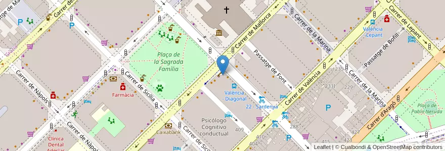 Mapa de ubicacion de BuenasMigas en اسپانیا, Catalunya, Barcelona, Barcelonès, Barcelona.