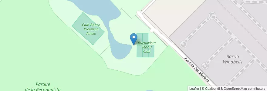 Mapa de ubicacion de Buenavista Tennis Club en アルゼンチン, ブエノスアイレス州, Partido De San Fernando, Victoria.