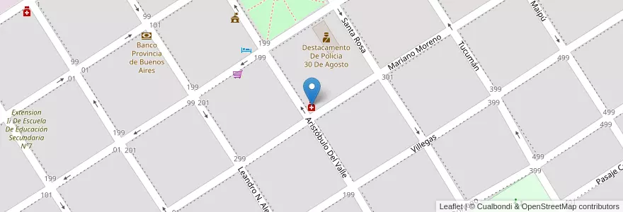 Mapa de ubicacion de Bueno en Arjantin, Buenos Aires, Partido De Trenque Lauquen, Cuartel Treinta De Agosto, Treinta De Agosto.
