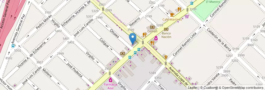 Mapa de ubicacion de Buenos Aires Group, Villa Real en Argentina, Buenos Aires, Comuna 10, Partido De Tres De Febrero.