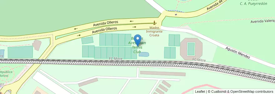 Mapa de ubicacion de Buenos Aires Lawn Tennis Club, Palermo en Argentinien, Ciudad Autónoma De Buenos Aires, Buenos Aires, Comuna 14.