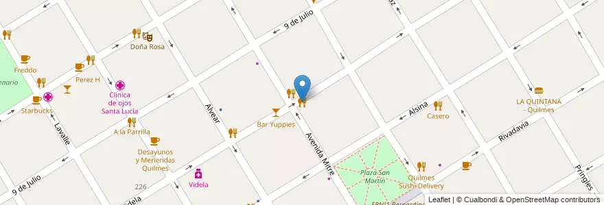 Mapa de ubicacion de Buenos Aires Sushi en Argentina, Buenos Aires, Partido De Quilmes, Quilmes.