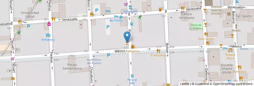 Mapa de ubicacion de Maldita milonga en Argentinien, Ciudad Autónoma De Buenos Aires, Comuna 1, Buenos Aires.