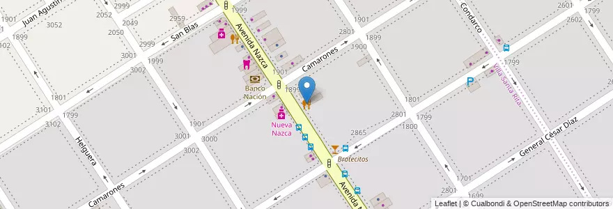 Mapa de ubicacion de Buenos Ayres Pizza, Villa Santa Rita en Argentina, Autonomous City Of Buenos Aires, Autonomous City Of Buenos Aires, Comuna 11.