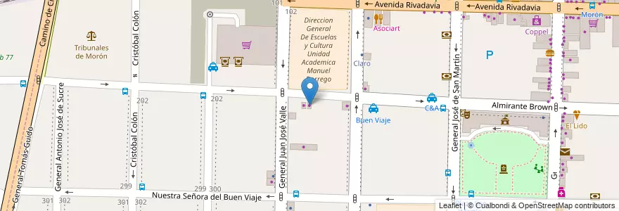 Mapa de ubicacion de Bufalo's en Argentina, Provincia Di Buenos Aires, Partido De Morón, Morón.