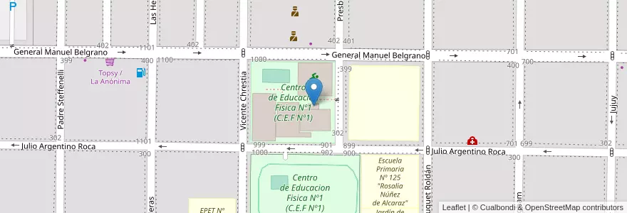 Mapa de ubicacion de Buffete en Argentina, Chile, Neuquén, Departamento Confluencia, Municipio De Neuquén, Neuquén.