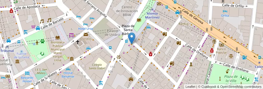 Mapa de ubicacion de Bulevar en Spagna, Comunidad De Madrid, Comunidad De Madrid, Área Metropolitana De Madrid Y Corredor Del Henares, Madrid.