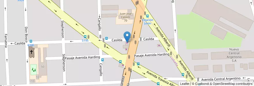 Mapa de ubicacion de Bulevar en アルゼンチン, サンタフェ州, Departamento Rosario, Municipio De Rosario, ロサリオ.