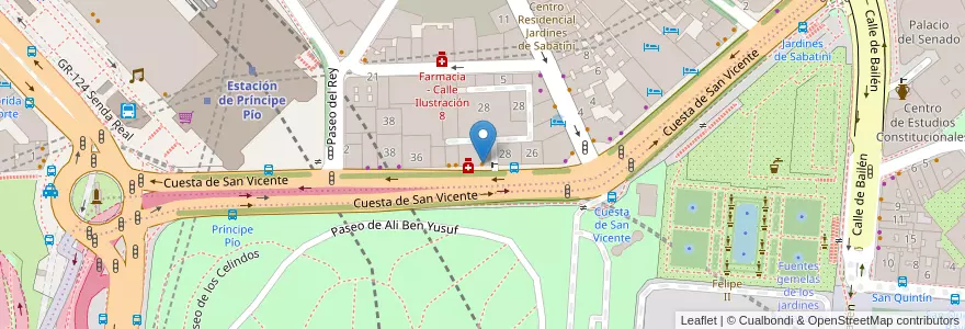 Mapa de ubicacion de Bulevart en إسبانيا, منطقة مدريد, منطقة مدريد, Área Metropolitana De Madrid Y Corredor Del Henares, مدريد.