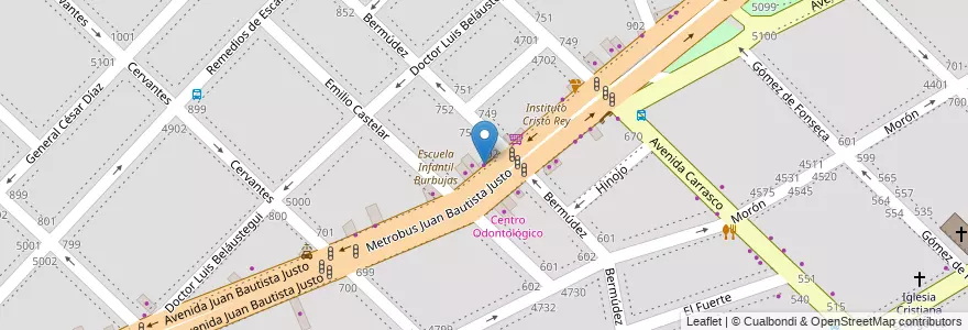 Mapa de ubicacion de Bulonera, Velez Sarsfield en Arjantin, Ciudad Autónoma De Buenos Aires, Buenos Aires, Comuna 10.