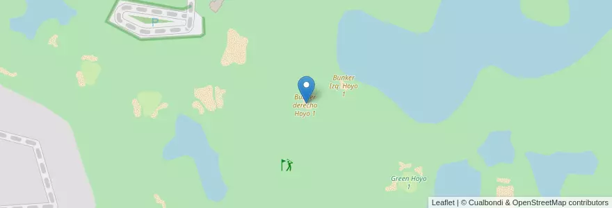 Mapa de ubicacion de Bunker derecho Hoyo 1 en Argentina, Santa Fe, Departamento Rosario, Municipio De Funes, Funes.