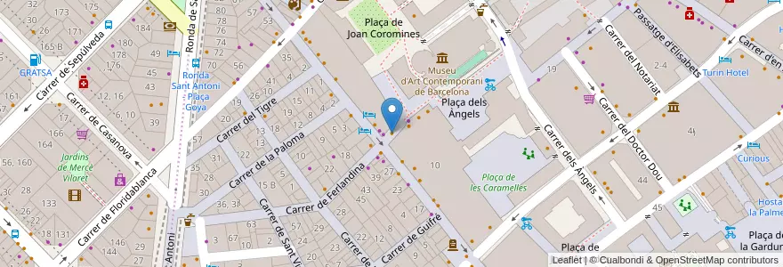 Mapa de ubicacion de Burger bar viande bio en Espanha, Catalunha, Barcelona, Barcelonès, Barcelona.