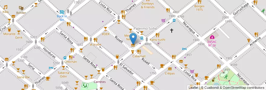 Mapa de ubicacion de Burger Joint, Palermo en Argentinië, Ciudad Autónoma De Buenos Aires, Buenos Aires.