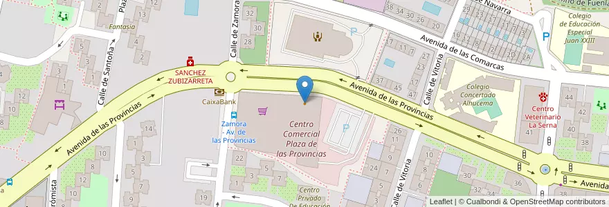 Mapa de ubicacion de Burger King en スペイン, マドリード州, Comunidad De Madrid, Área Metropolitana De Madrid Y Corredor Del Henares, Fuenlabrada.