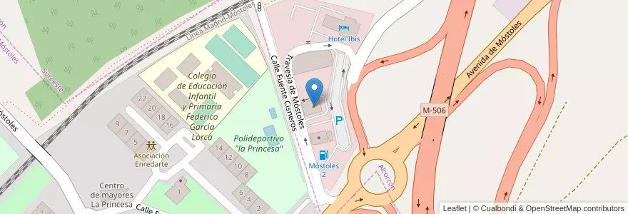 Mapa de ubicacion de Burger King en 西班牙, Comunidad De Madrid, Comunidad De Madrid, Área Metropolitana De Madrid Y Corredor Del Henares, Móstoles.