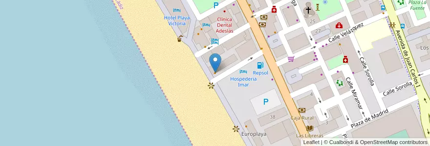 Mapa de ubicacion de Burger King en Spagna, Andalucía, Cádiz, Bahía De Cádiz, Cádiz.