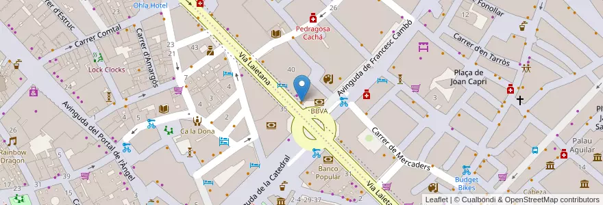 Mapa de ubicacion de Burger King en Spagna, Catalunya, Barcelona, Barcelonès, Barcelona.