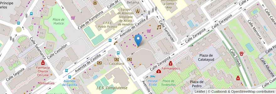 Mapa de ubicacion de Burger King en Испания, Мадрид, Мадрид, Área Metropolitana De Madrid Y Corredor Del Henares, Alcalá De Henares.